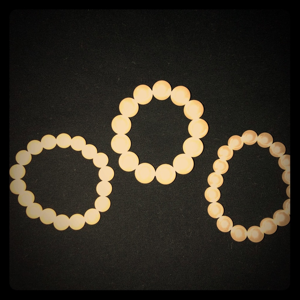 Faux pearl bracelets